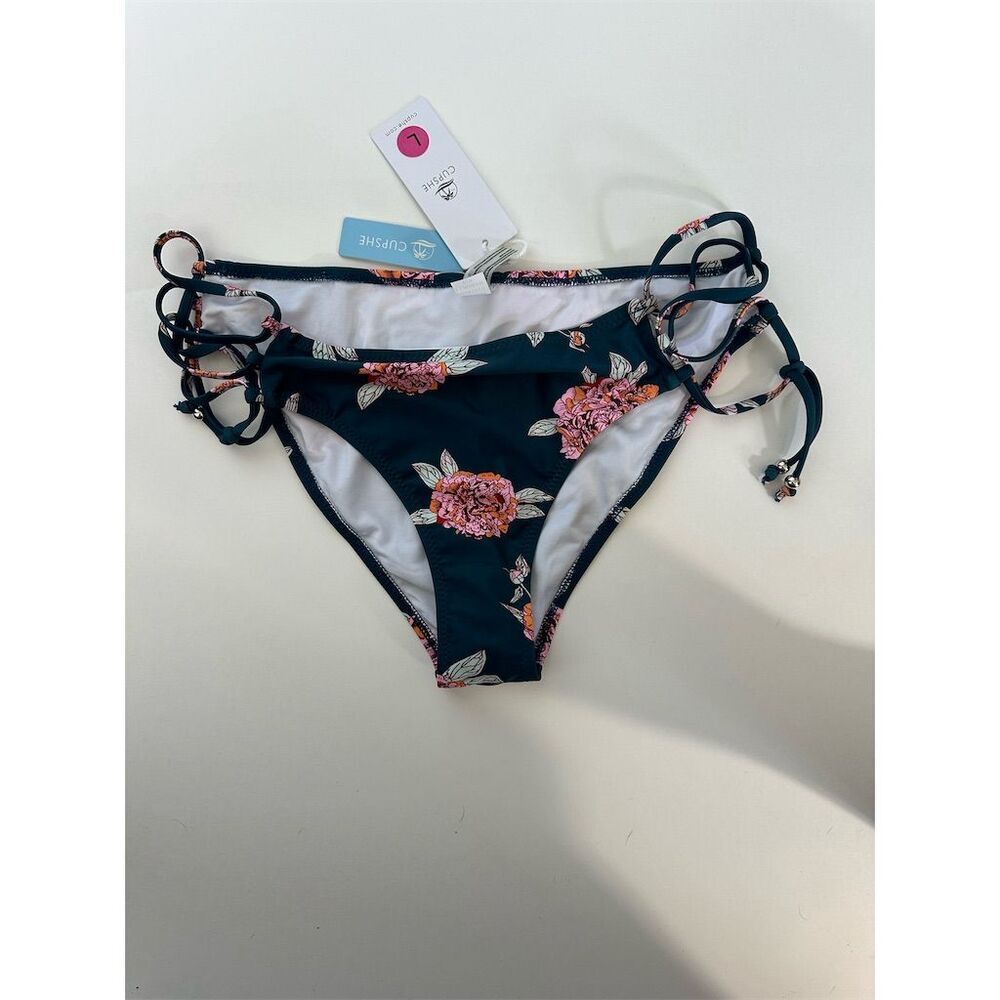 Cupshe Floral Side Tie Bikini Bottom Multicolor Women's Size M